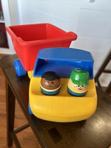 Vintage Little Tikes Toy Red Dump Truck Construction Vehicle with Toddle Tots