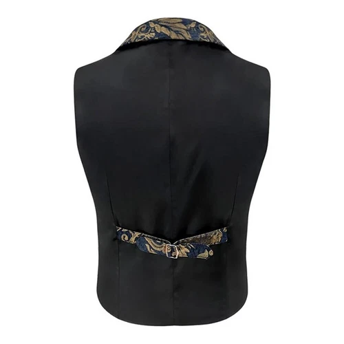 Gilet steampunk gotico con motivo decorativo vittoriano uomo abbigliamento formale gilet- - Foto 6 di 30