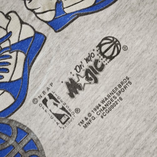 Orlando Magic Looney Tunes Changes 90s Vintage T-Shirt Size L NBA Bugs Duffy Taz - Bild 3 von 12