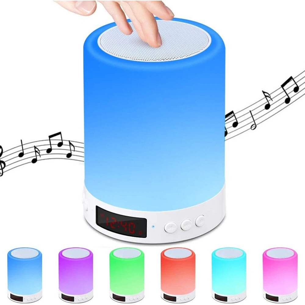 Bedside Table Lamp with Bluetooth Speaker LED Desk Lamp Night Light Kids Gifts