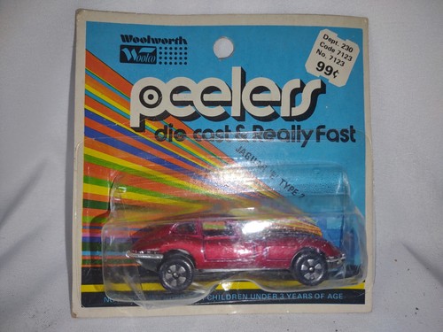 Vintage 1979 PLAYART PEELERS #7123 JAGUAR E TYPE 2+2 ~MAROON~ MINT ON CARD ! - Picture 8 of 10