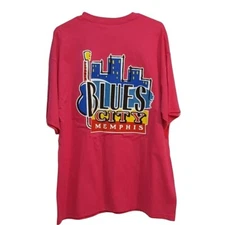 Graphic T-Shirt XL Blues City Memphis Pink Unisex Ultra Cotton New Gildan