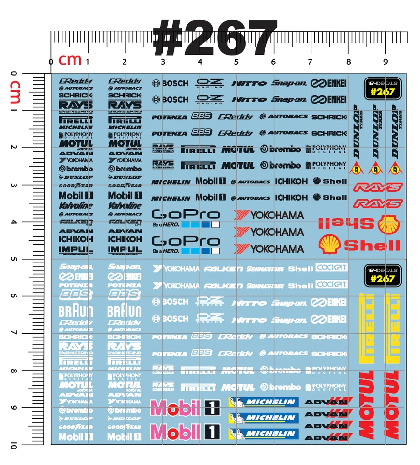 Sponsor Water Slide Decal White Toner 1/24 - 1/28 RC Model Dicast Hot!!! #267 - Image 2 of 4