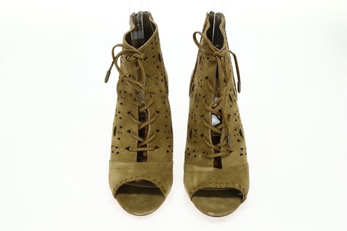 Sandali casual stringati Ivanka Trump Rabecca donna verde oliva scamosciati taglia 8,5 M - Foto 5 di 6