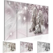 Wandbilder Set Engel XXL Bild Schlafzimmer Wohnzimmer Flur Abstrakt Feder