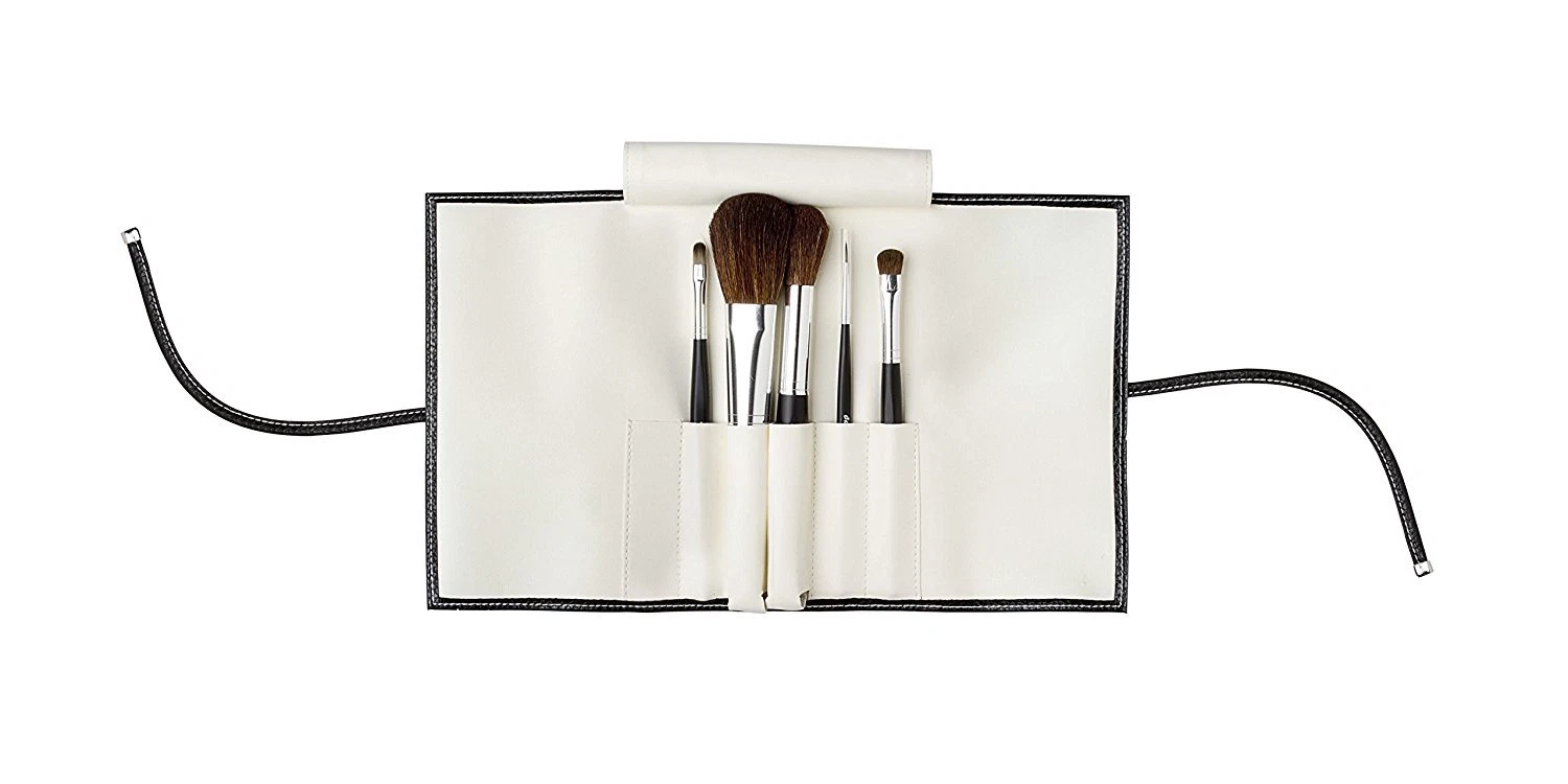 Da Vinci Brush Cosmetic Set 4848 in Faux Leather Soft Case and Cotton Travel Bag