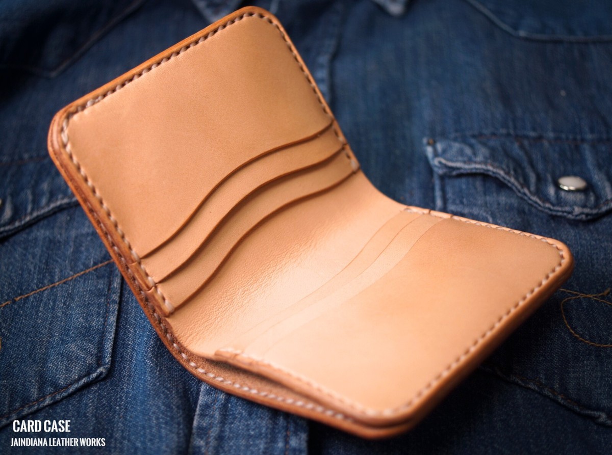 Saddle Leather Card Wallet / Hand Sewing Hand made / From