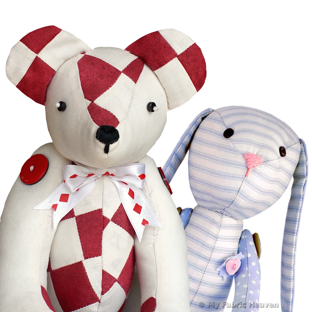 Memory Bear SEWING PATTERN, Patchwork Teddybear Soft Toy by My Fabric  Heaven, UK