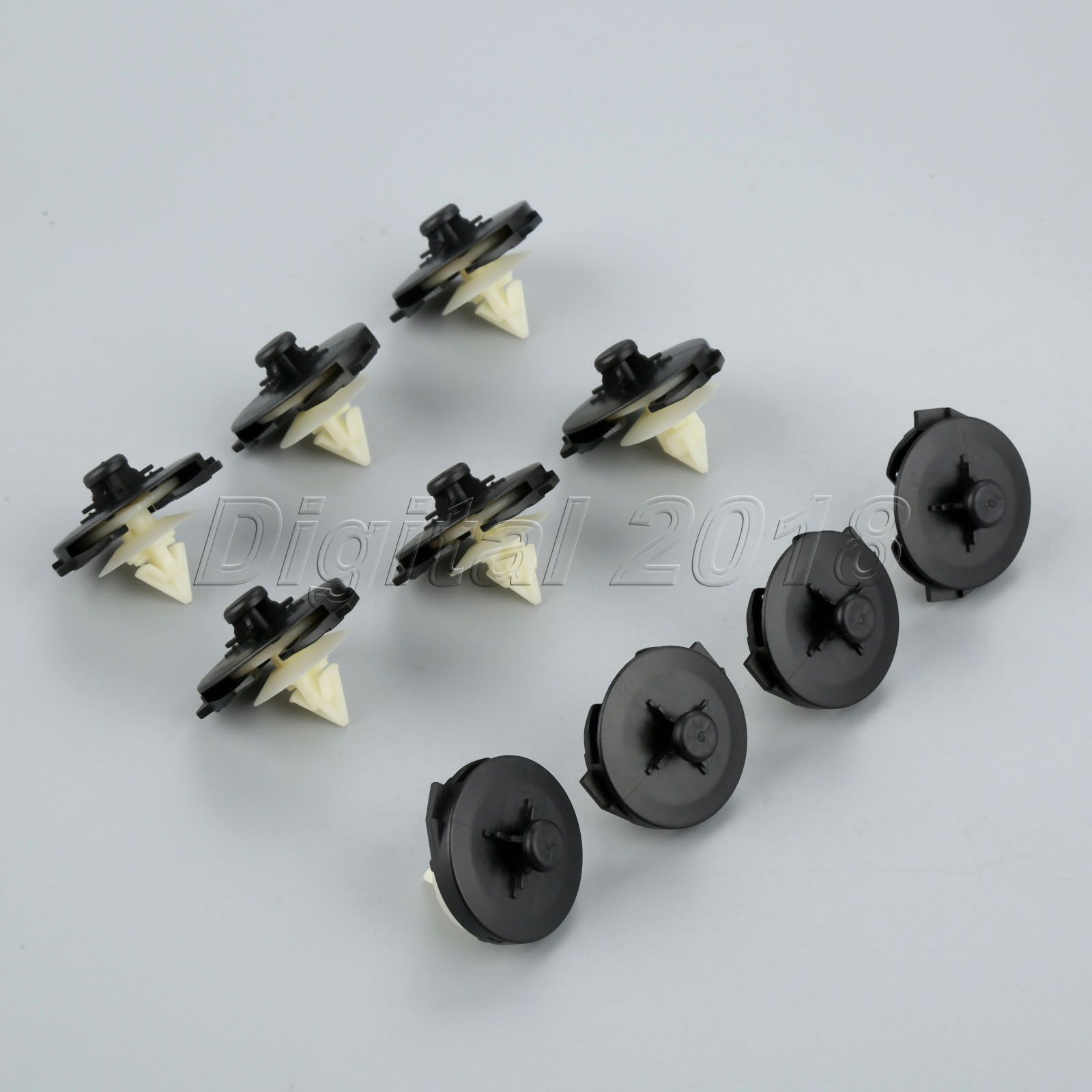 10X Plastic Car Door Panel Clips Fastener Rivets Fit For Polo 6N