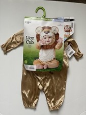 Lion Cub Infants Baby Halloween Costume Jungle 0-6M NWT Jumpsuit Hood