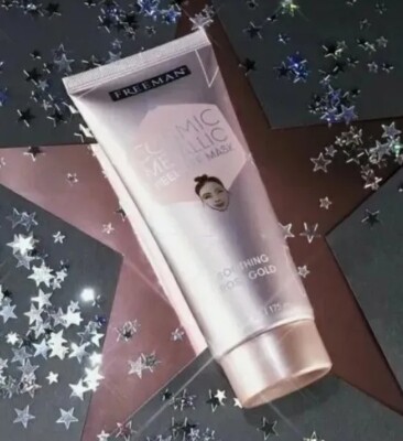   FREEMAN   (6 Oz.)  COSMIC METALLIC  Peel-Off Mask With Soothing Rose Gold.