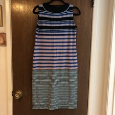 marni uniqlo striped merino blend sleeveless knitted dress size medium 