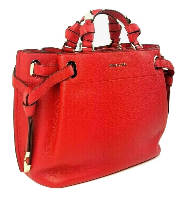 greta large pebbled leather satchel