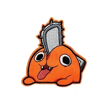Pochita Chainsaw Man Dog Embroidered Iron On Patch Cute Anime Badge
