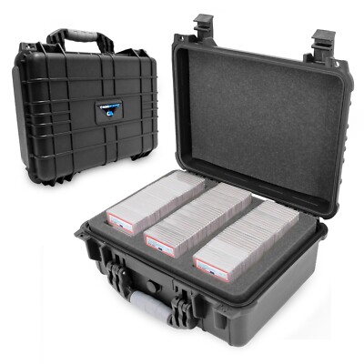 CM Graded Card Box Case for 100 Graded Sports Trading Cards Storage, Waterproof