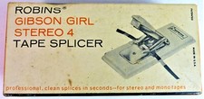 ROBINS Gibson Girl Stereo 4 Tape Splicer - With Box  Instruction, Vintage - EUC