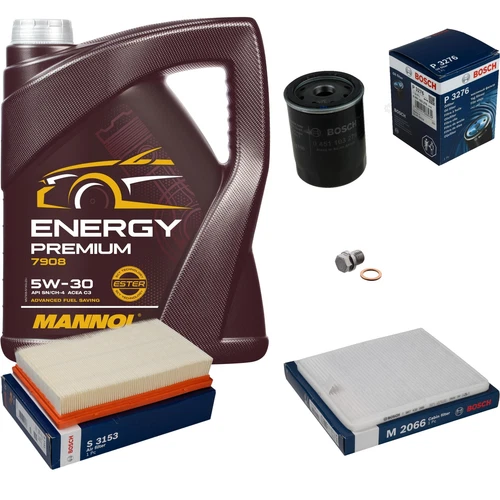 BOSCH Inspektionspaket 5 L MANNOL Energy Premium 5W-30 für Suzuki Wagon R+ MM - Bild 1 von 11