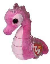 Ty Beanie Baby MAJESTIC the Pink Seahorse 6 Inch NEW MWMTs Stuffed Animal Toy