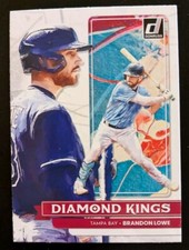 2022 Panini Donruss Baseball Brandon Lowe Diamond Kings Insert #1 Tampa Bay Rays