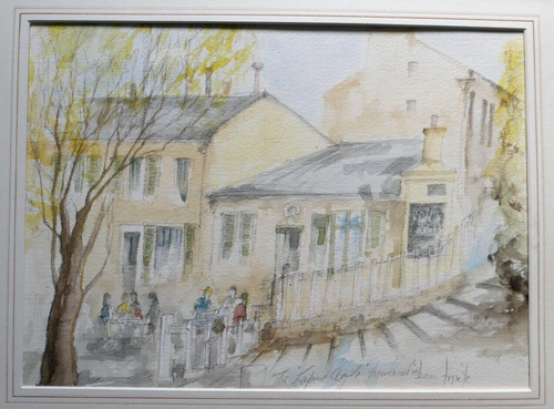 Ben Maile (1922-2017) Watercolour. Cabaret Au Lapin Agile. Montmartre