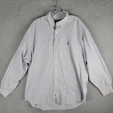 Ralph Lauren Shirt Men’s XL Golf Button Up Tilden Check Long Sleeve