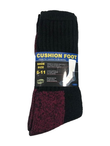 Unisex Cushion Foot Work Socks Mens Athletic Sports Socks (3 Pack) - Picture 16 of 17