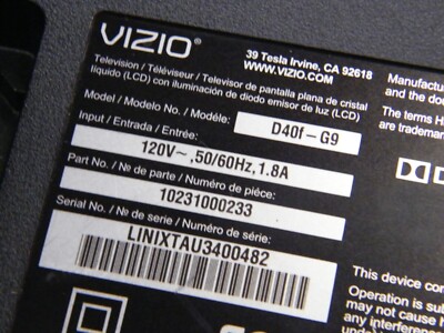 Nappes écran Pour TV VIZIO D40F-G9 - Connecteurs LVDS D'origine - Pièce Détachée Neuve (ouverte Jamais Utilisée)