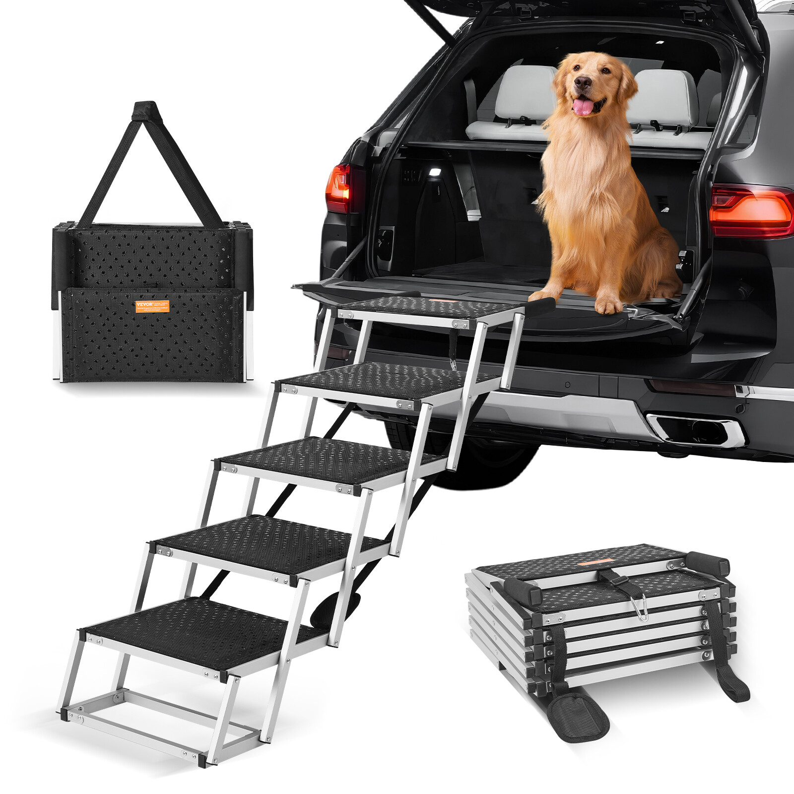 Scaletta per Cani VEVOR Alluminio 5 Gradini | Occasione per Auto e SUV