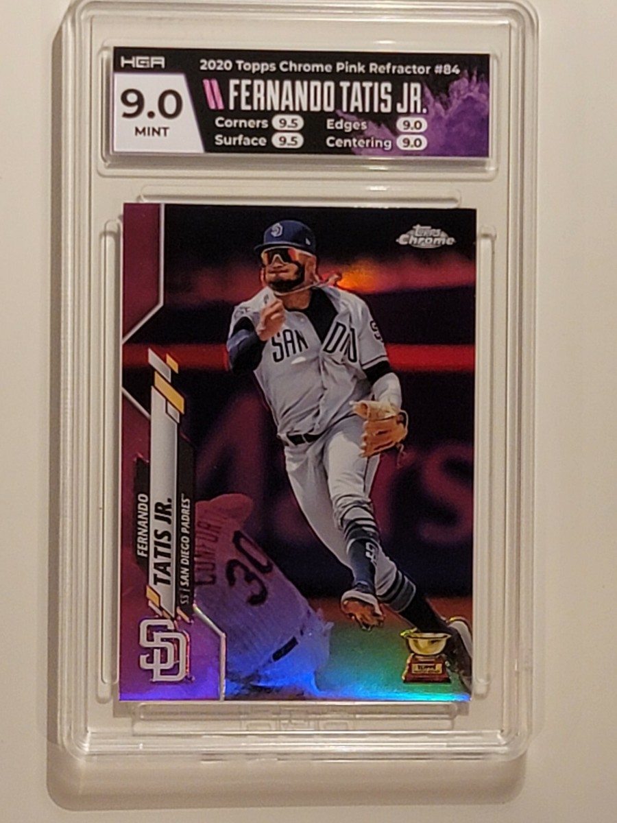 2020 Topps Chrome FERNANDO TATIS JR pink refractor #84 HGA 9 MINT