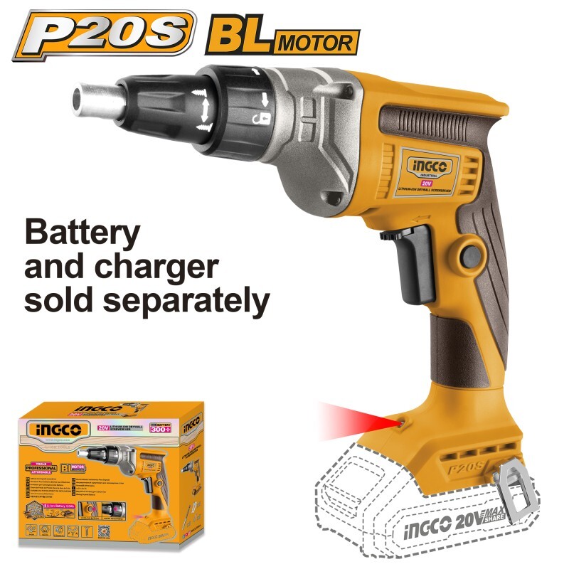Avvitatore Cartongesso Ingco CDSLI2042006 20V Brushless | Prezzo Top