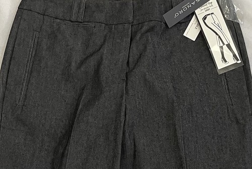 Sandro Dress Pant Black Cropped 10 Control Top Stretch Cuffed Preppy Career NWT - Picture 3 of 16