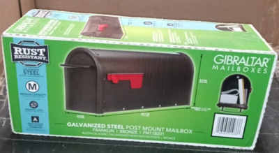 Gibraltar Franklin Medium Capacity Mailbox - Bronze, Rust-Resistant Steel, Fully Assembled