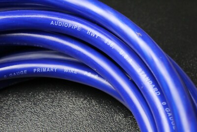 0 GAUGE WIRE PER 5 FT BLUE SUPERFLEX 1/0 AWG POWER GROUND CABLE STRANDED CAR