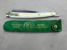 Vtg Pearl Duck DUBL DUCK GOLDEDGE Straight Razor Germany Pearlized Scales