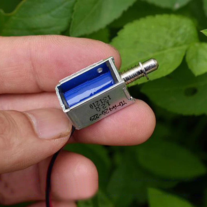 DC 6V-12V Suction Type Spring Rod Micro Electromagnet Solenoid Magnet 5mm Stroke - Image 3 of 4