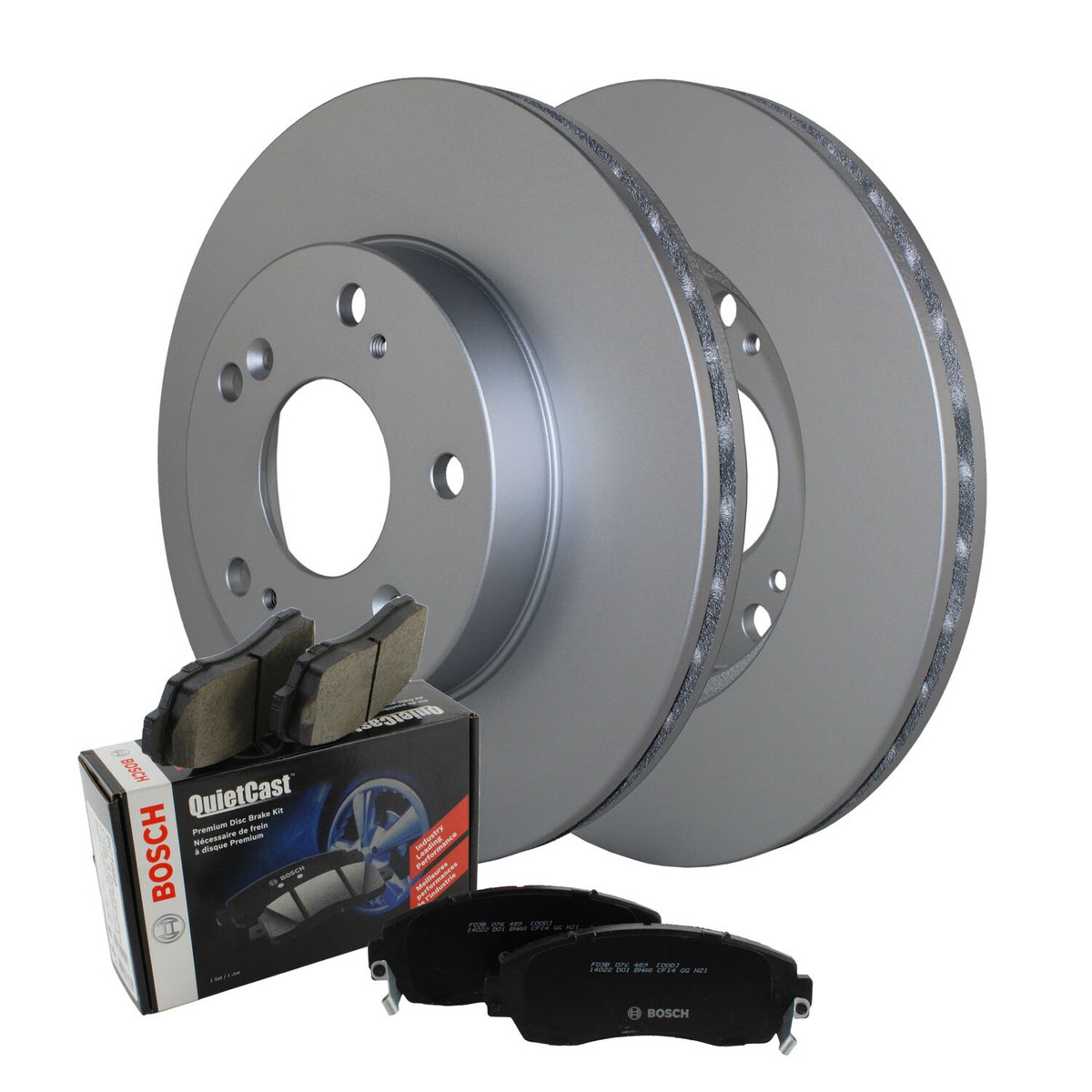 Front Brake Kit 262mm Disc Rotors Bosch QuietCast Ceramic Pads For