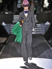 Womens Dsquared2 Runaway Wool Checked Double Breasted Blazer Made in Italy US8