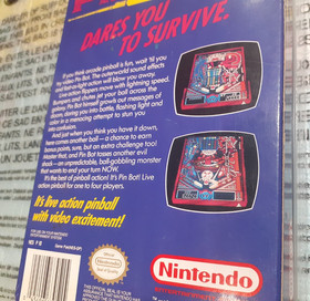 Pin Bot Pinball Nintendo Nes NTSC/Usa Come Nuovo Completo Originale 100%