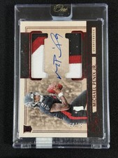 2024 Panini One - Rookie Dual Patch Autographs Michael Penix Jr. #32 Red /75...