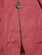 Gorgeous Usable Vintage Brass Boot or Shoe horn with Sail boat Ship on Top