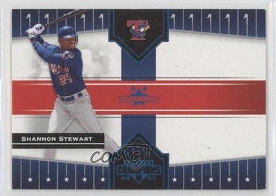 2005 Donruss Champions Blue Impressions 5/100 Shannon Stewart #314 0s55