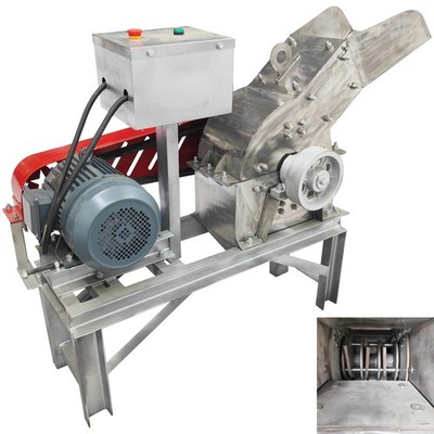 Stainless Steel Hammer Crusher Industrial Pulverizer with 5mm Screen 220V 5.5KW