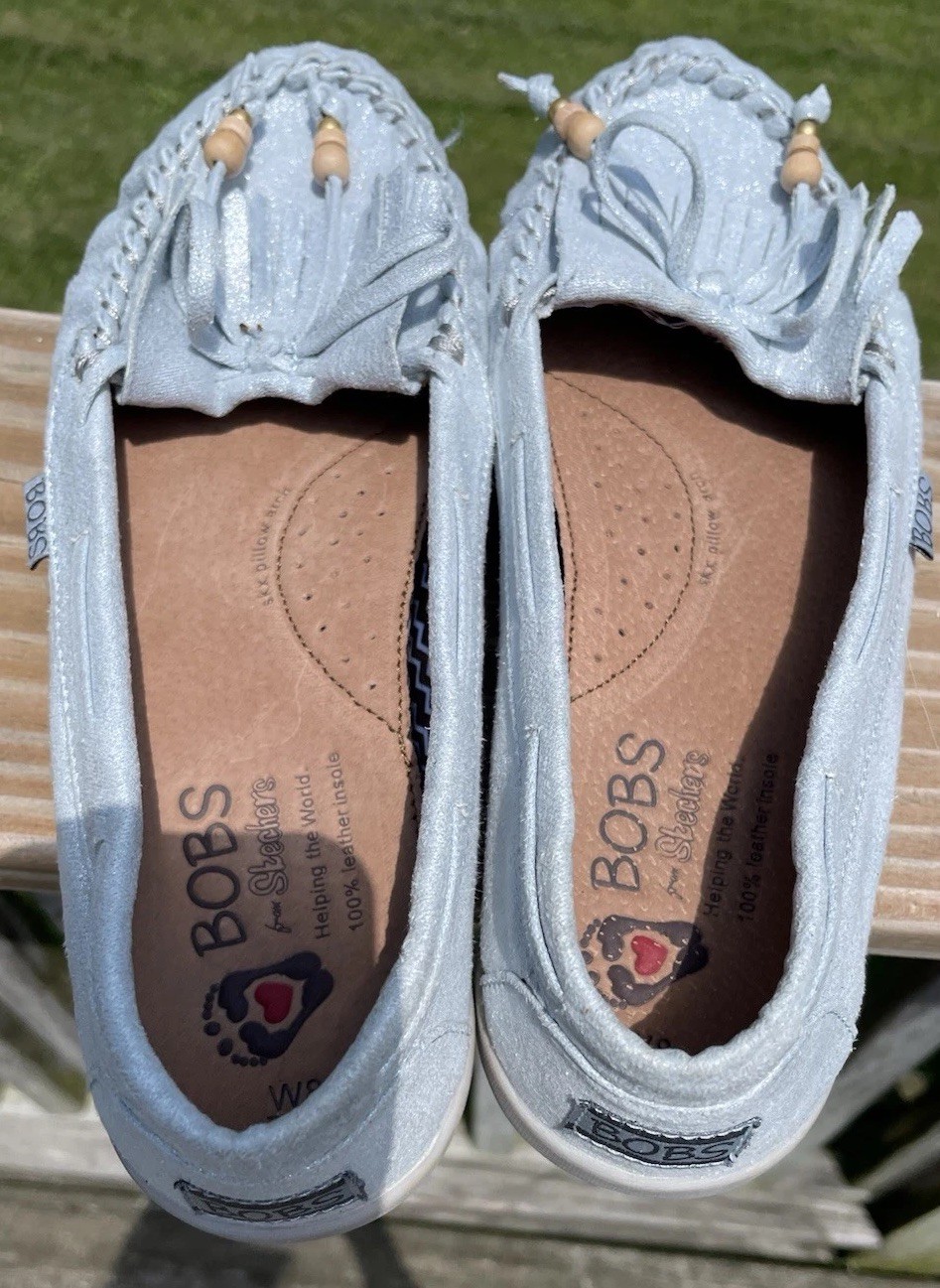 SAOLA Mocassino Bobs blu chiaro donna taglia 8 suola in pelle