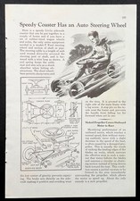   Speedy Coaster Has an Auto Steering Wheel  1935 HowTo Build PLANS Downhill