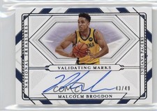 2020 Panini National Treasures Validating Marks 43/49 Malcolm Brogdon Auto 0u5r