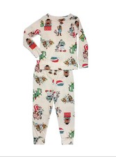 Toy Story Characters Christmas Holiday Print Toddlers' Soft Pajama Set