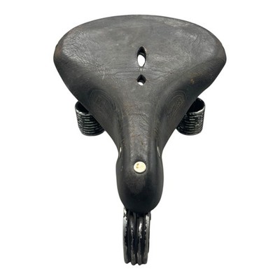Primus Ledersattel Fahrradsattel 31cm Schwarz Lepper Gefedert Hollandrad Vintage