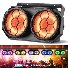 10 Packs 260W COB LED Par Light DMX Stage Audience Blinder Light Warm Cool White