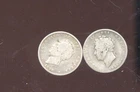 GREAT BRITAIN , GEORGE IV , 1826 , 2 x worn shilling