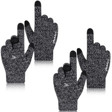 Achiou Winter Gloves for Men Women, 2 Pairs Touch Screen Texting Warm Running...